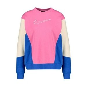 SWEATSHIRT SPORTSWEAR CREW HBRT PINK BLUE WOMAN